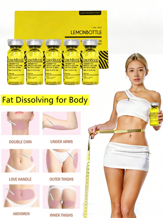 10ml Lemon Bottle Lipolytic Injection for Effective Fat Reduction