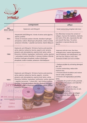Skin Repairing Mesotherapy Solution For Active Face Moisturizing
