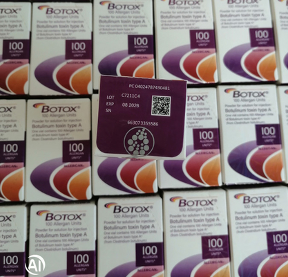 Anti Wrinkle Botulinum Toxin Allergan 100IU 150iu  Injections  ' Na