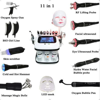 11 In 1 Multifunctional Hydra Dermabrasion Facial Machine Black Pearl Cleaning Face Skin Care Device