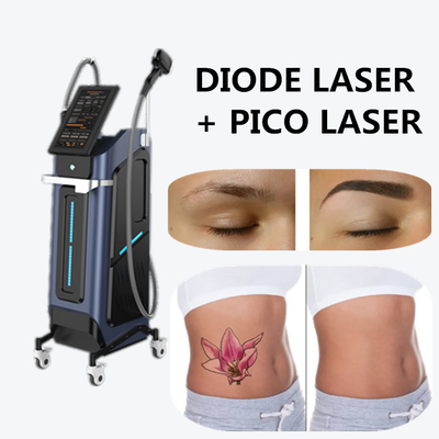 Diode Laser Hair Removal Skin Rejuvenation Beauty Machine Pico Laser 2 In 1