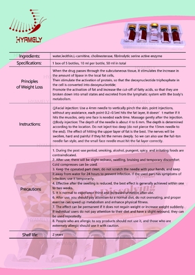 Fat Dissolving And Skin Firming Lipolytic Solution Hyaluronidase