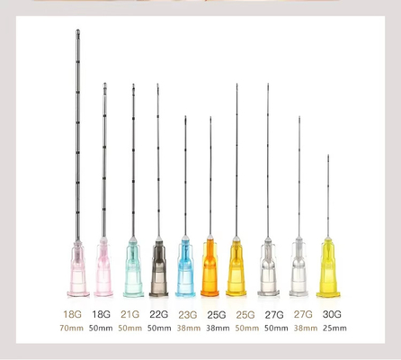 18G 21G 22G 23G 25g 27G 30G 50mm 70mm Blunt Tip Micro Cannula Needle for Injectable Hyaluronic Acid