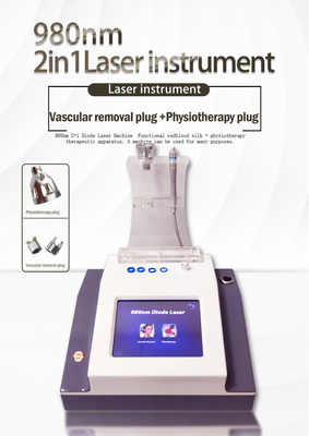 980 Nm 2+ 1 Diode Laser Therapy Device Facial Beauty Machine For Salon