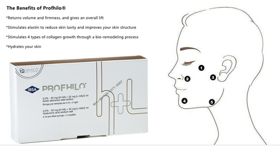 2ml Cross Linked Dermal Filler PROFHILO Anti Aging Skin Treatment Face White Effective For Skin Rejuvenation
