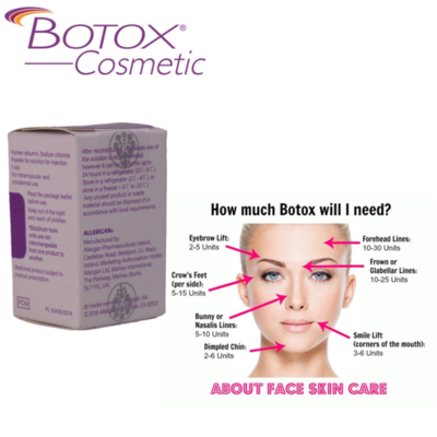 Allergan Botox 100IU Botulinum Toxin with 3 Years Shelf Life and 4-8 Months Duration