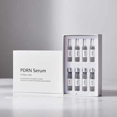 White PDRN serums 3 Ml 5 Vial box regenerative skincare solution supporting collagen synthesis and skin healing