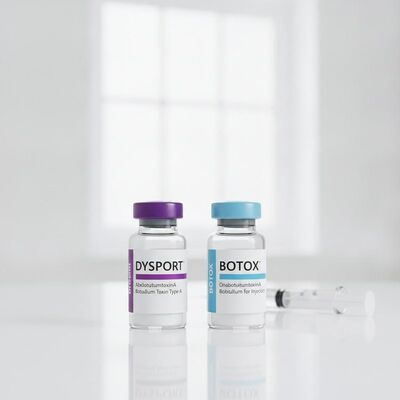 Botulinum Toxin Dysport alongside Allergan Botox popular choices in cosmetic injectable treatments and muscle relaxation