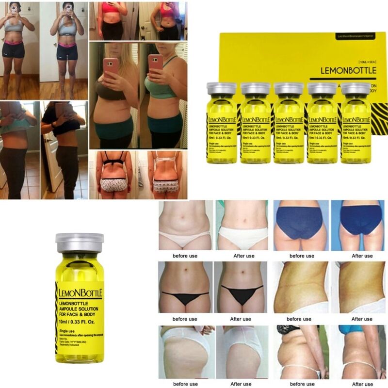 Lemon Bottle Lose Weight Lipolytic Solution for Double Chin, Belly