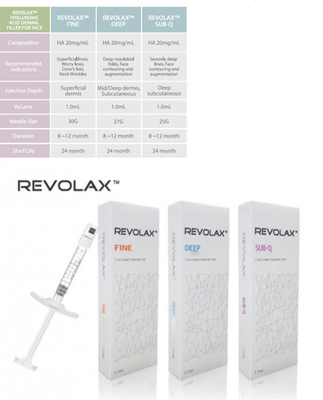Revolax Fine Deep Sub-Q Hyaluronic Acid Cross Linked Dermal Filler 1.1ml